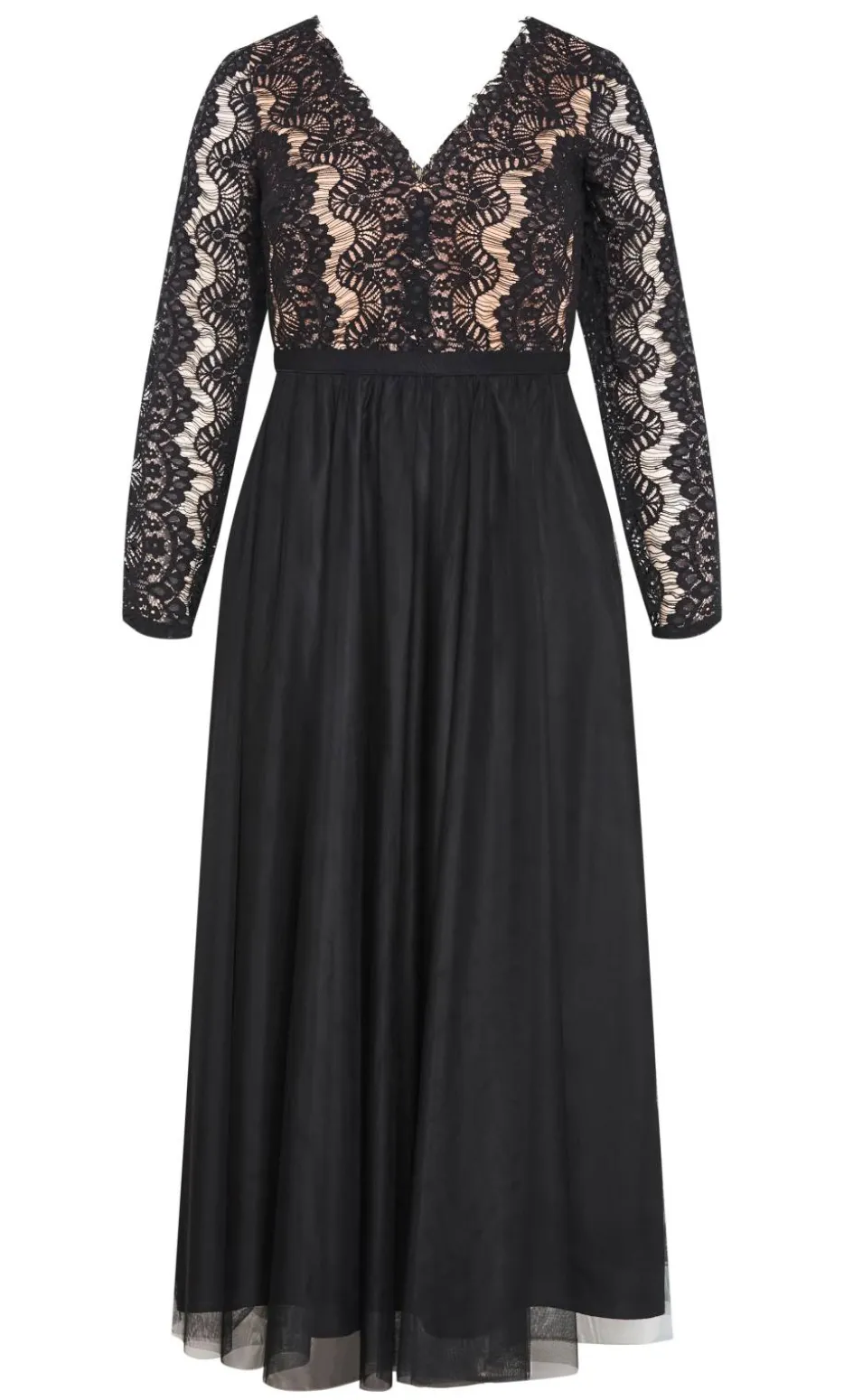 Rare Beauty Lace Maxi Dress - black