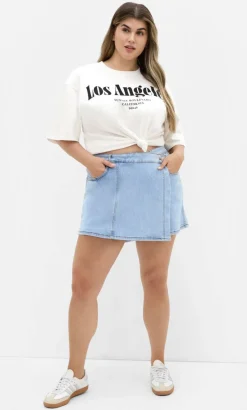 Raya Denim Skort - light wash