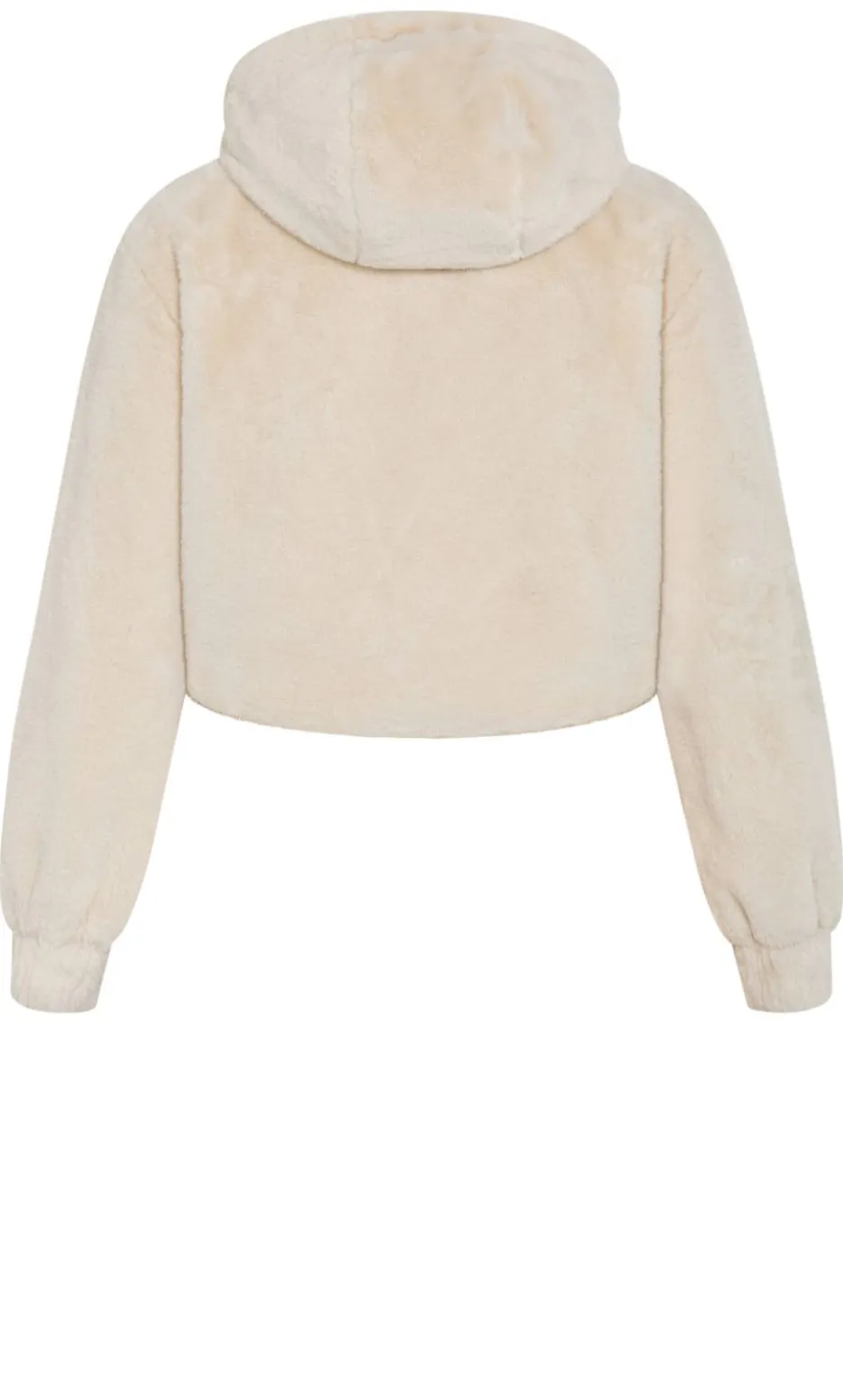 Remi Faux Fur Hooded Bomber - cream
