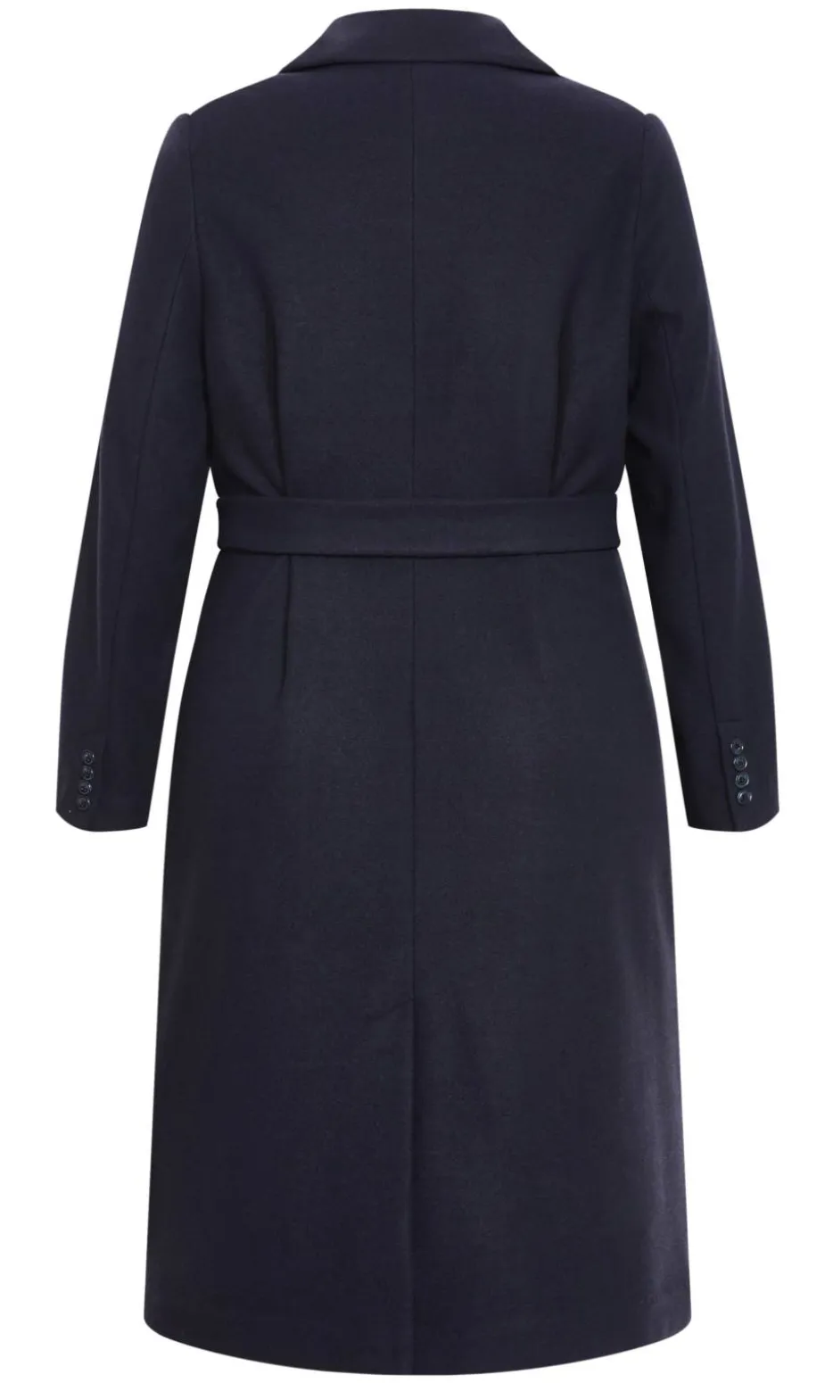 Riley Row Belted Coat - navy