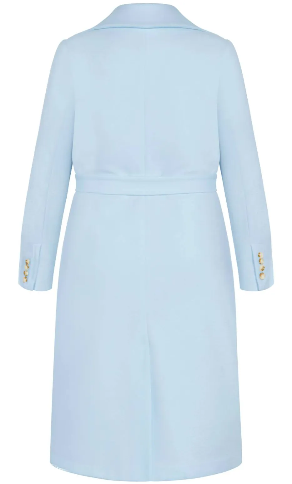 Riley Row Belted Coat - powder blue