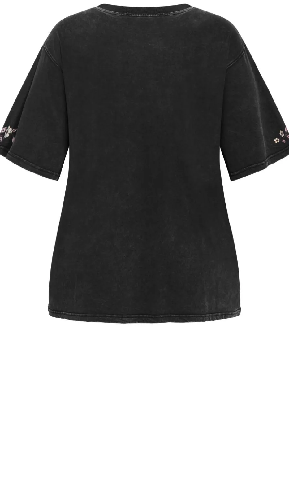 Rodeo Oversized Cotton Tee - black acid wash