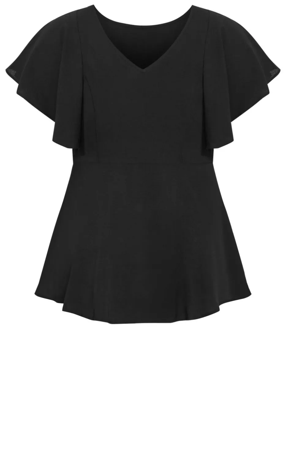 Romantic Mood Peplum Top - black