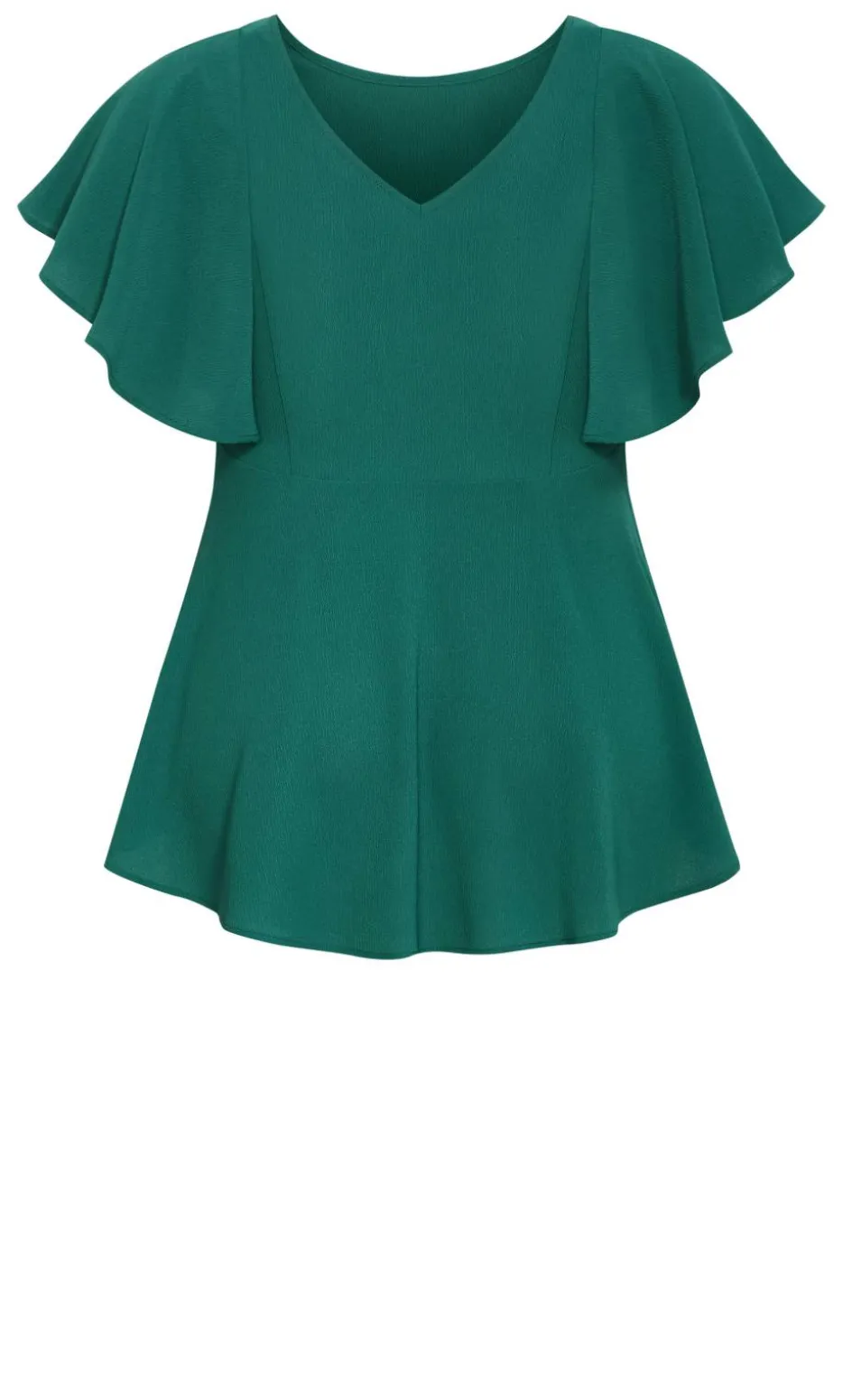 Romantic Mood Peplum Top - jade
