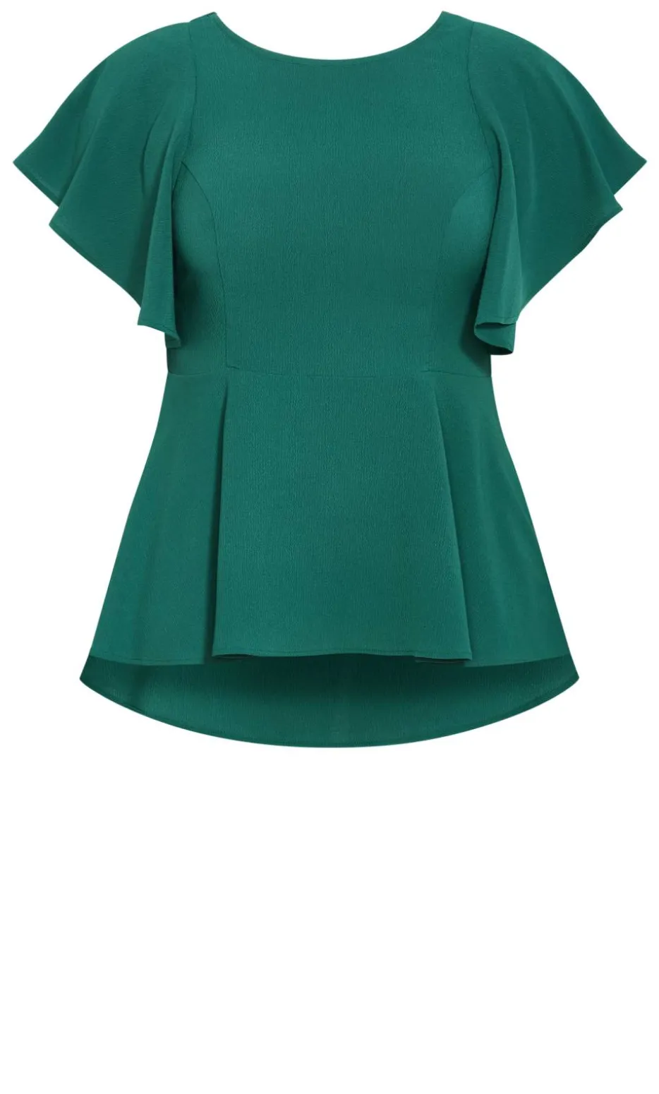 Romantic Mood Peplum Top - jade