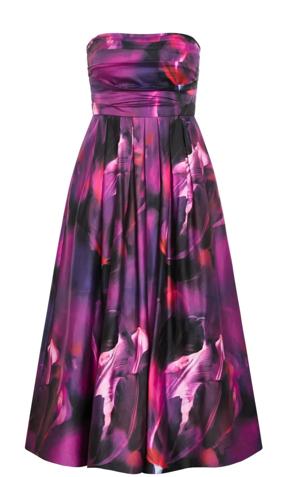 Rosalee Sleeveless Print Maxi Dress - deep plum