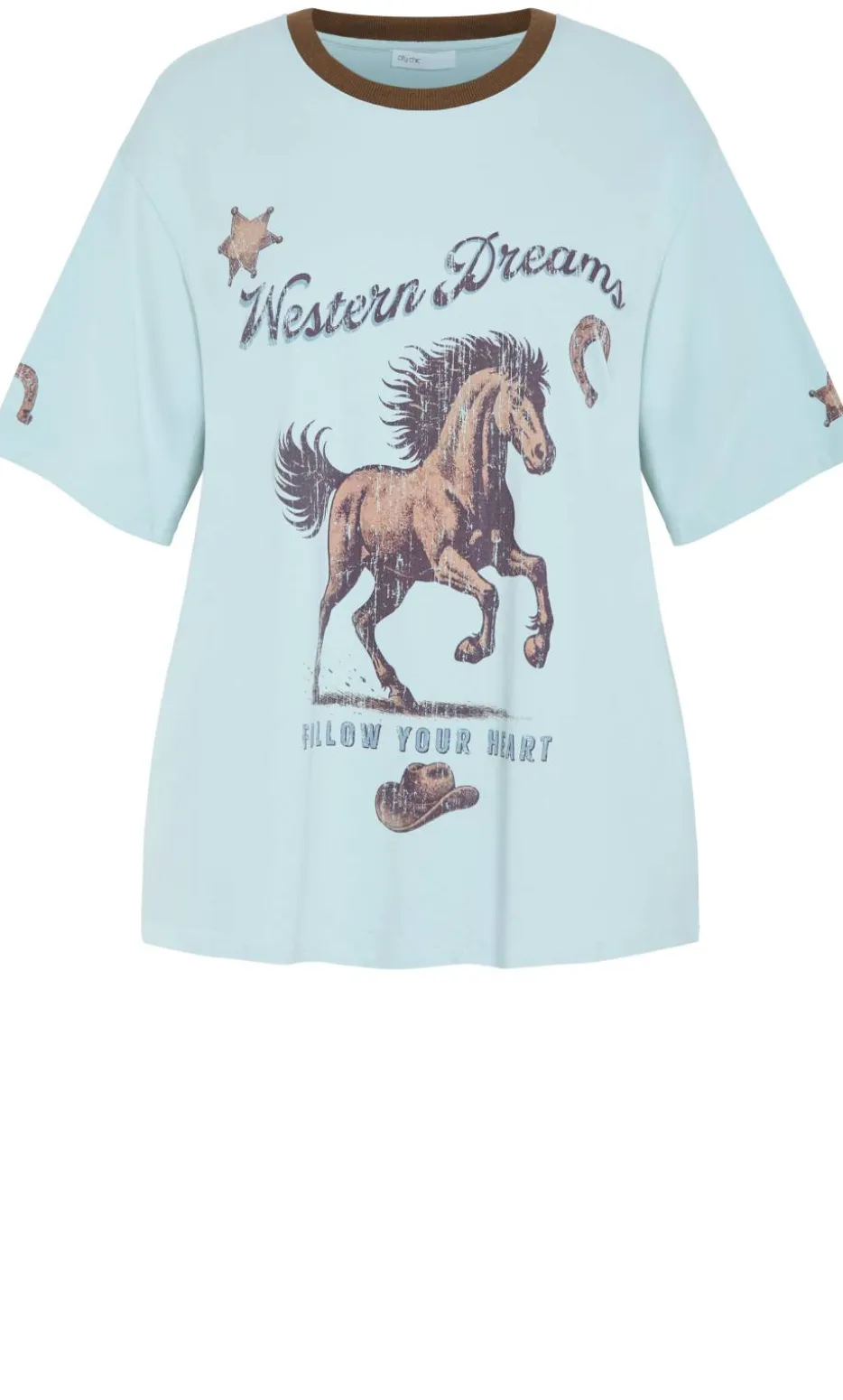 Run Free Oversized Cotton Tee - peppermint