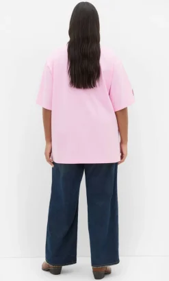 Run Free Oversized Cotton Tee - pink