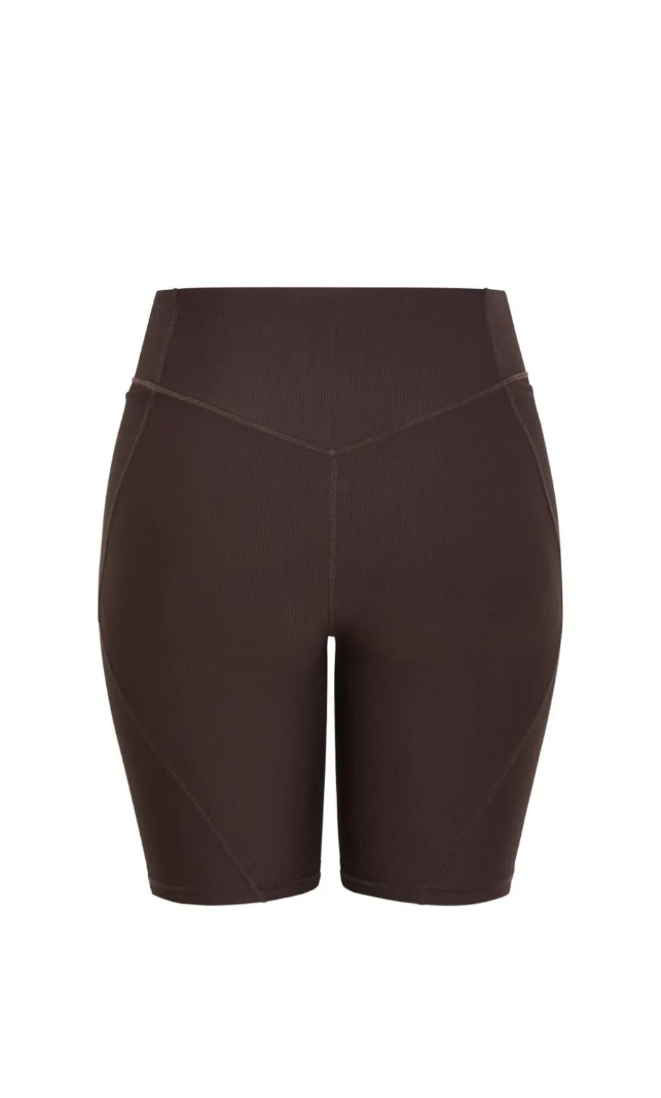 Sara Rib Active Bike Short - chocolate