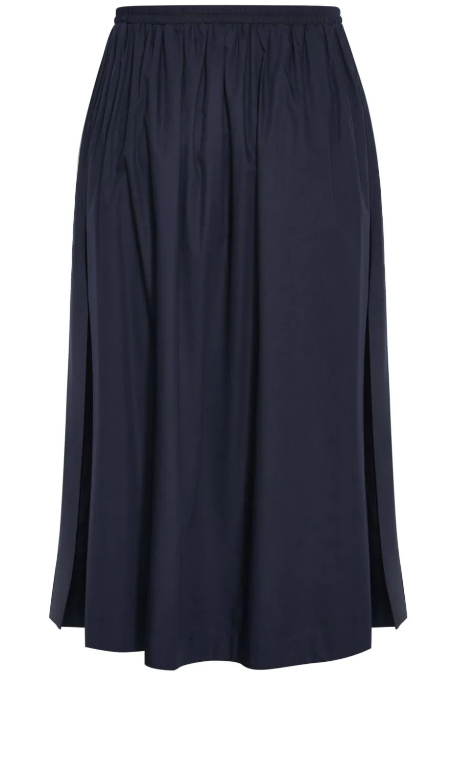 Sarina Cotton Midi Skirt - navy