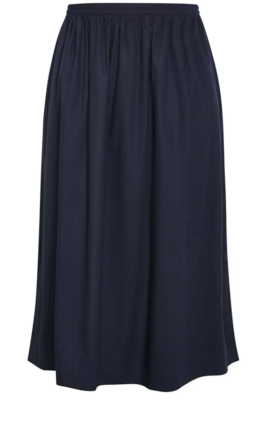 Sarina Cotton Midi Skirt - navy