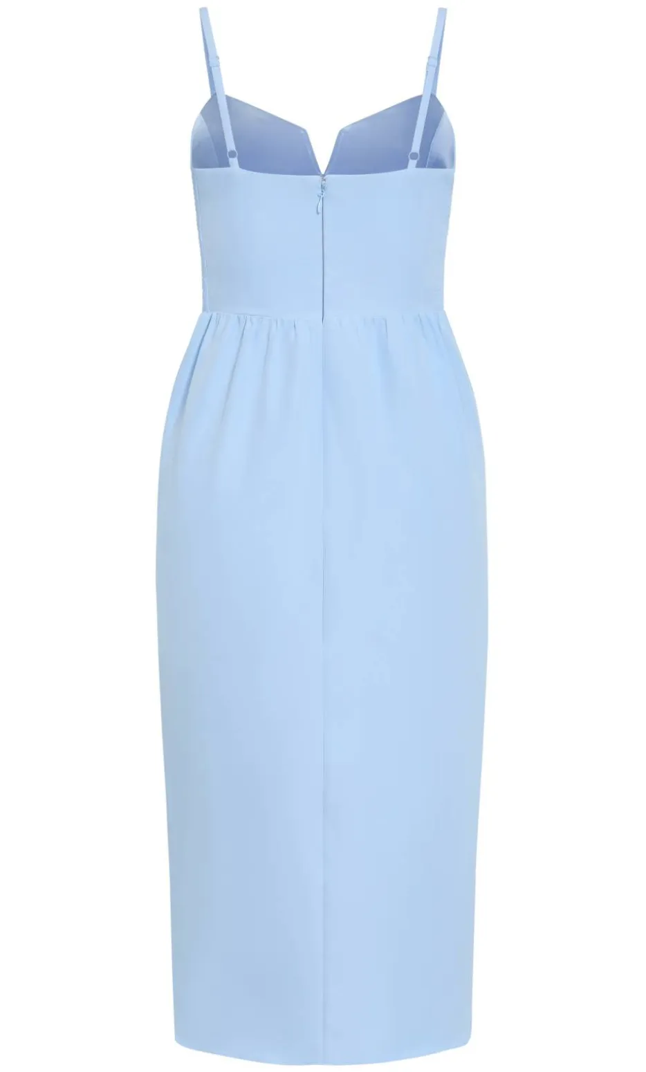 Sassy Tulip Midi Dress - soft blue