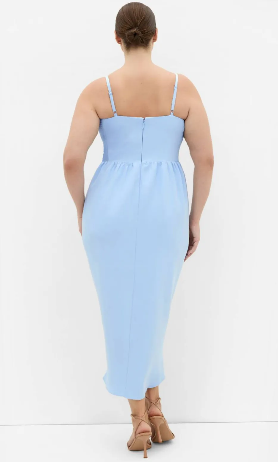 Sassy Tulip Midi Dress - soft blue