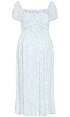 Serina Print Maxi Dress - white