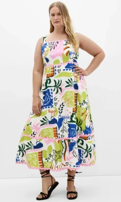 Shani Print Maxi Dress - pink