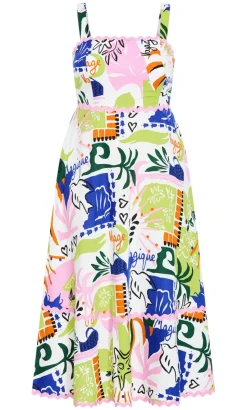 Shani Print Maxi Dress - pink