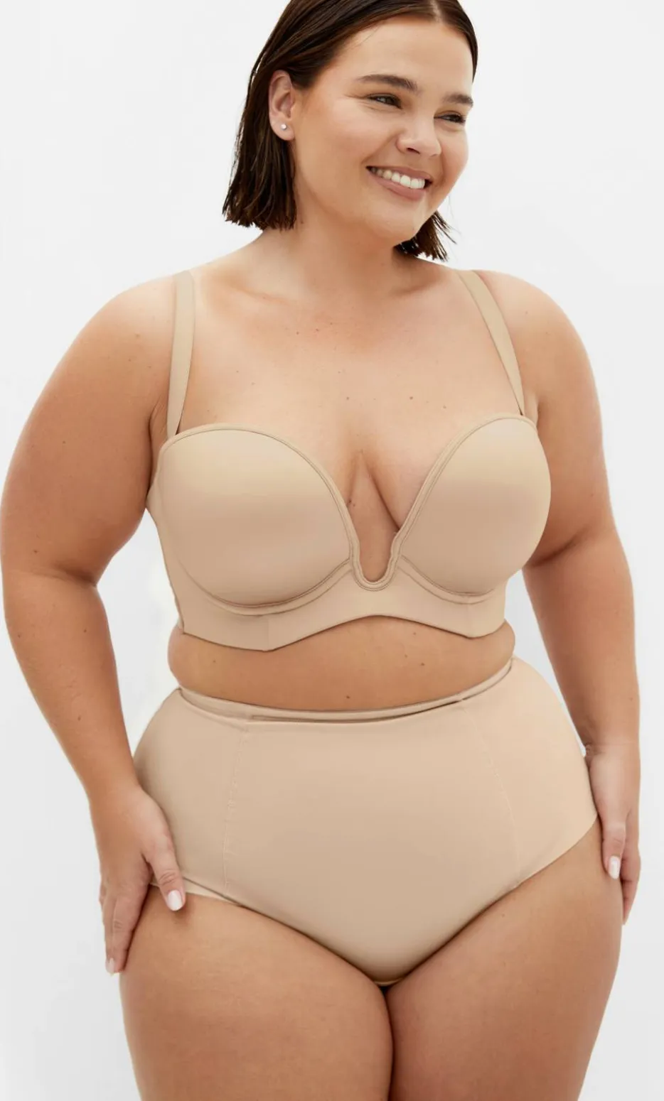Shapely Plunge Bra - latte