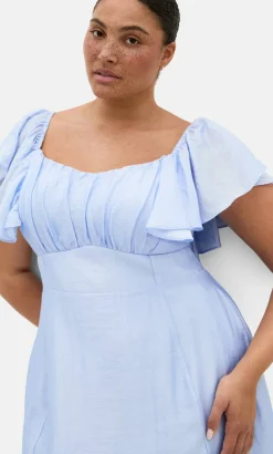 Sherry Tie-Back Dress - sky blue