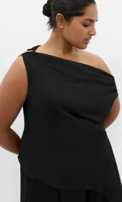 Skyla Off Shoulder Top - black