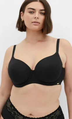 Smooth & Chic Cotton T-Shirt Bra - black