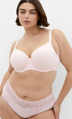 Smooth & Chic Cotton T- Shirt Bra - pink icing