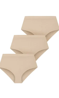 Smooth & Chic Seamless 3 Pack Full Brief - latte