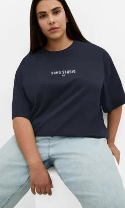 Soho Cotton Tee - navy