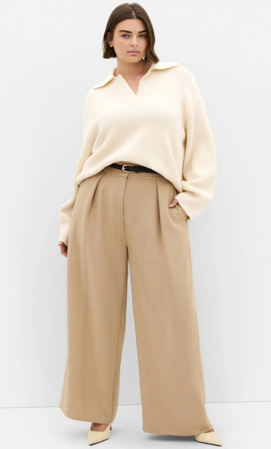 Star Alley Collared Jumper - milk