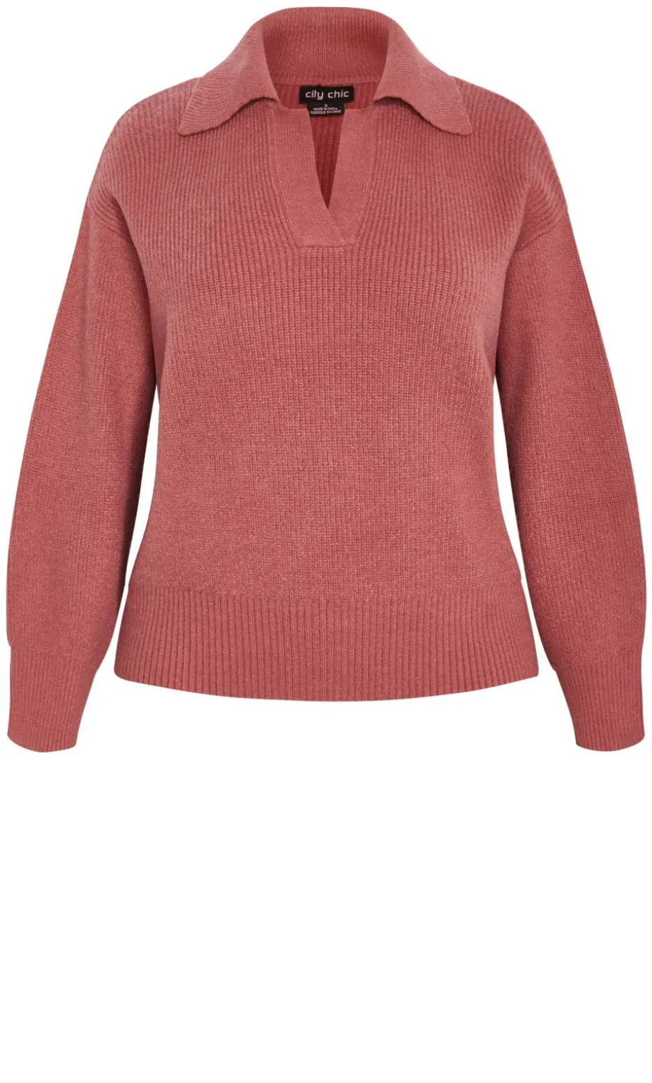 Star Alley Collared Jumper - rose
