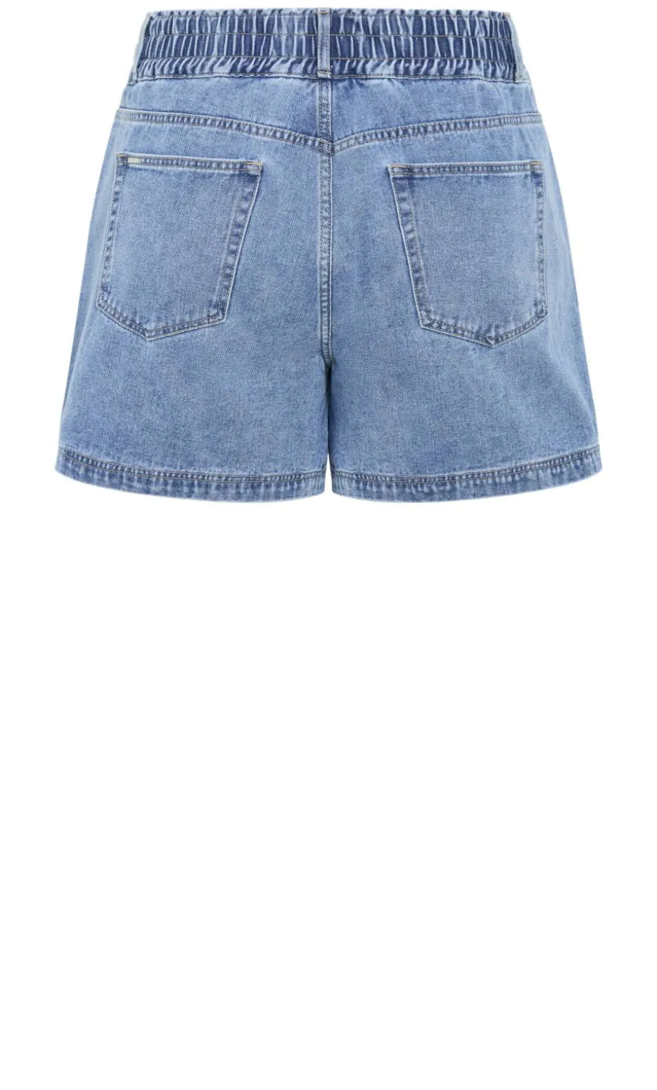 Stretch Waist Denim Short - mid wash
