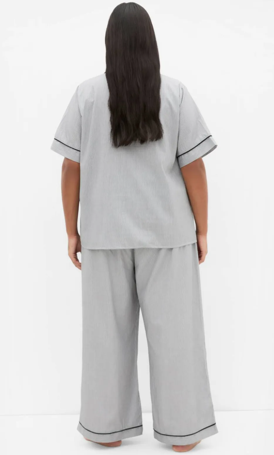 Stripe Cotton Pyjama Pant - charcoal