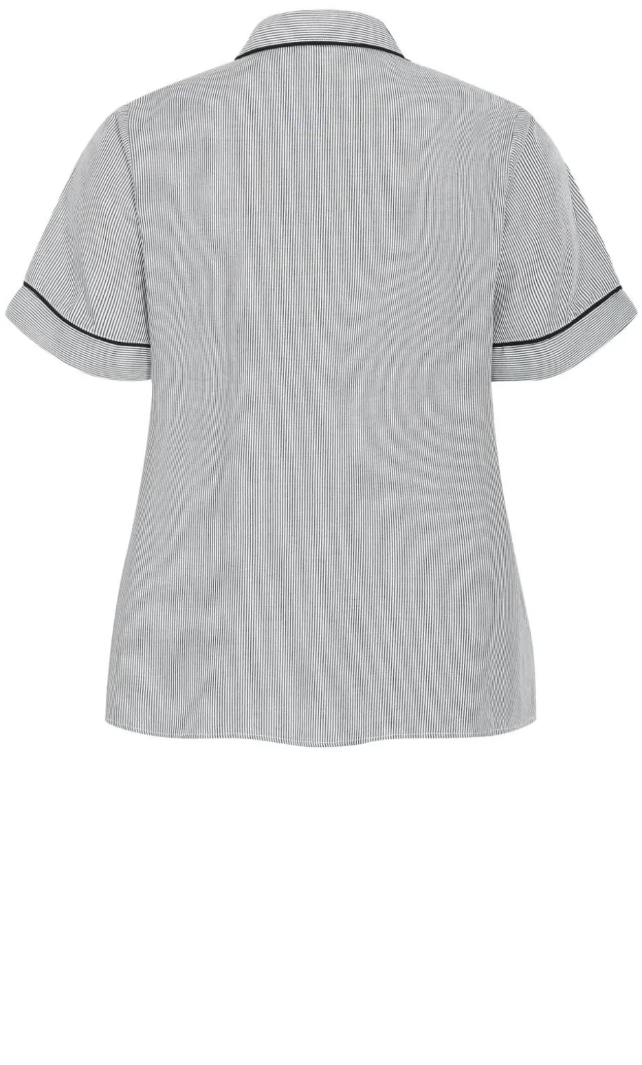 Stripe Cotton Pyjama Shirt - charcoal