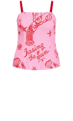 Sun Chaser Print Cami - pink