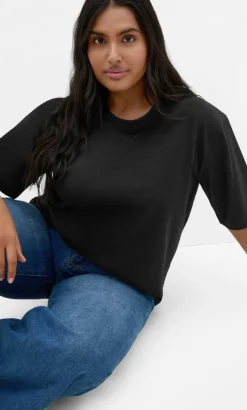 Tahlia Knit Tee - black
