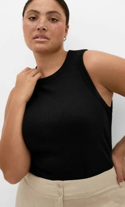Talia Rib Tank - black
