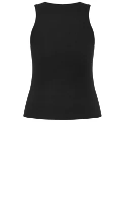 Talia Rib Tank - black