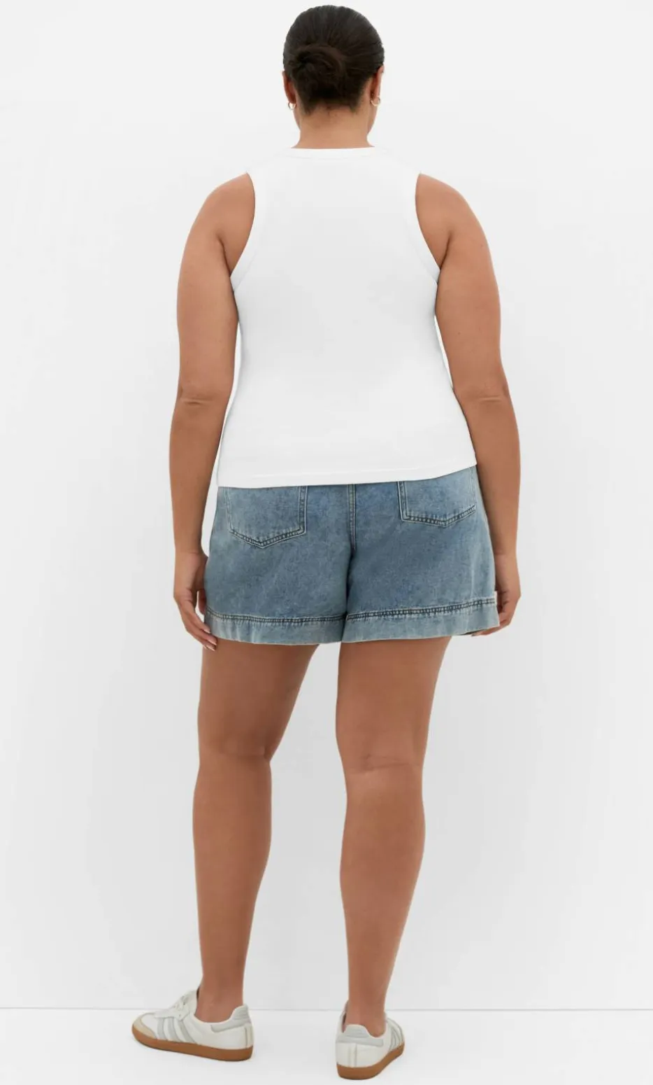 Talia Rib Tank - white