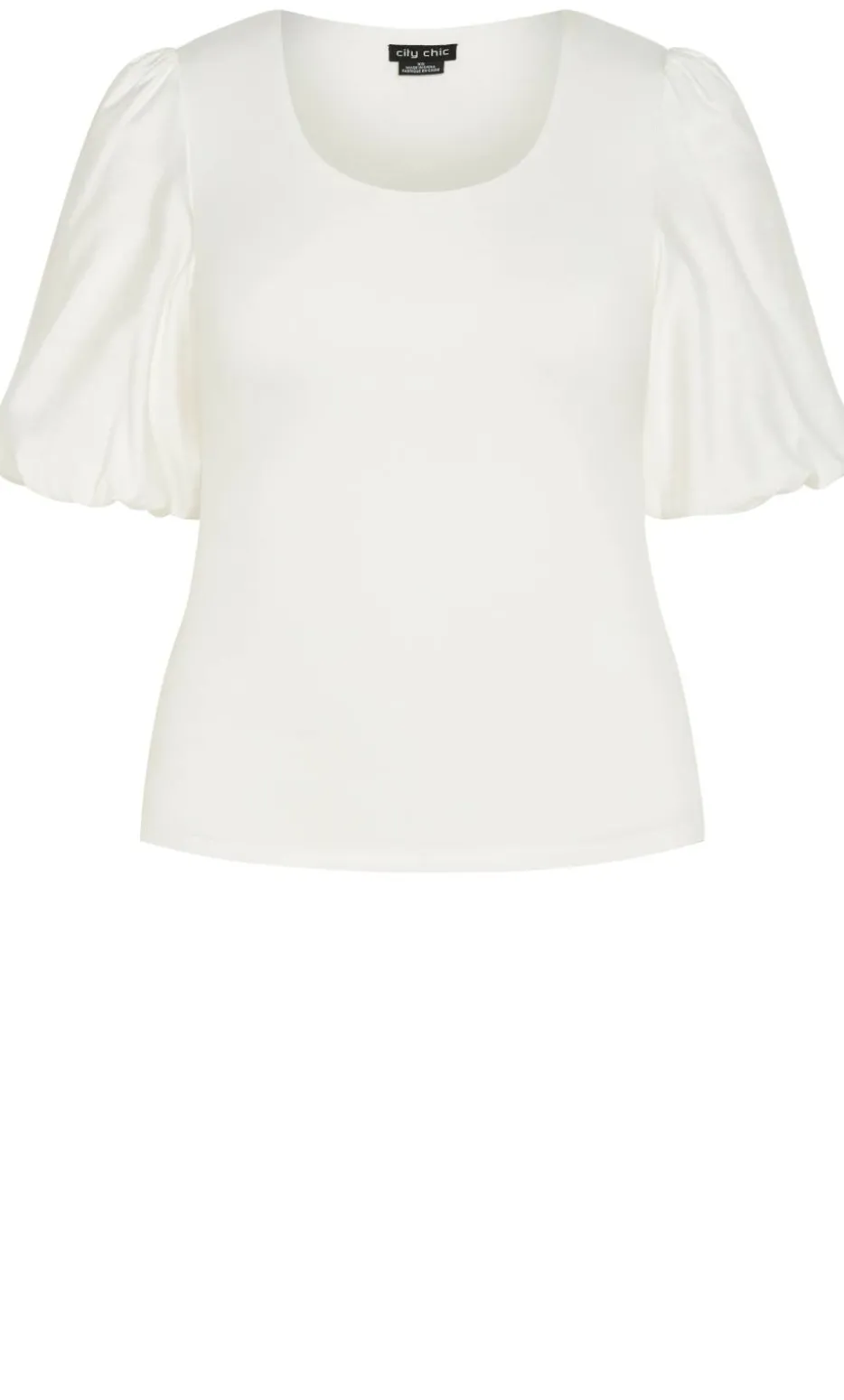 Tani Balloon Sleeve Top - white