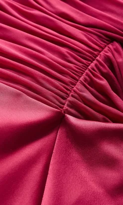 Tati Off Shoulder Maxi Dress - raspberry