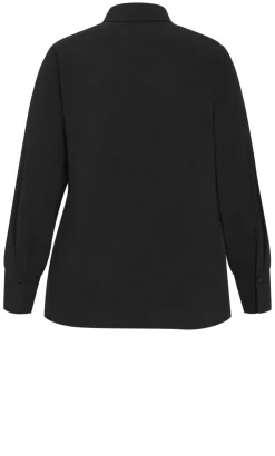 Telia Side Tie Shirt - black