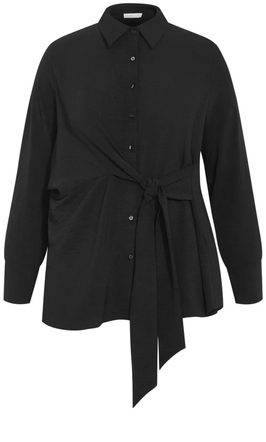 Telia Side Tie Shirt - black