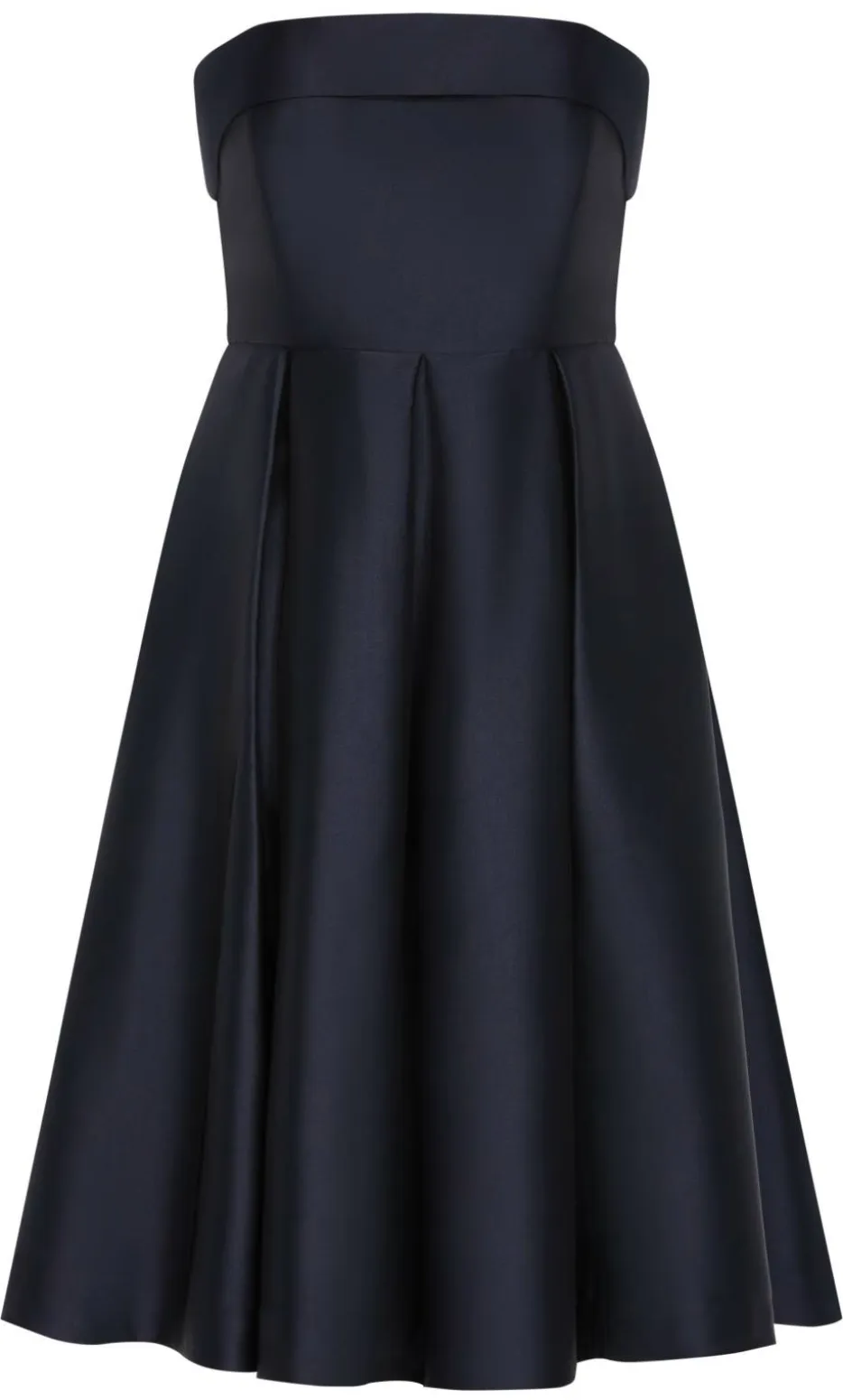 Tiffany Strapless Midi Dress - navy