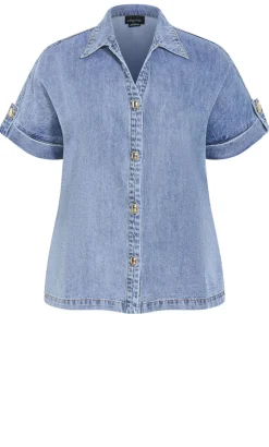 Tilly Cotton Denim Shirt - light wash