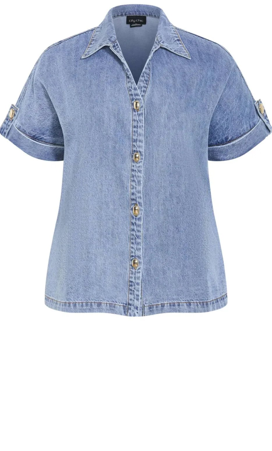 Tilly Cotton Denim Shirt - light wash