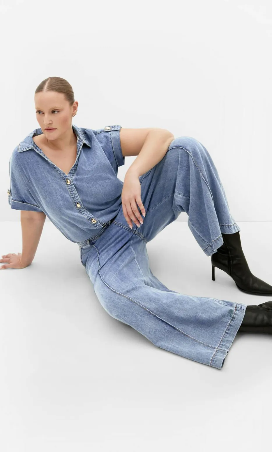 Tilly Cotton Denim Shirt - light wash