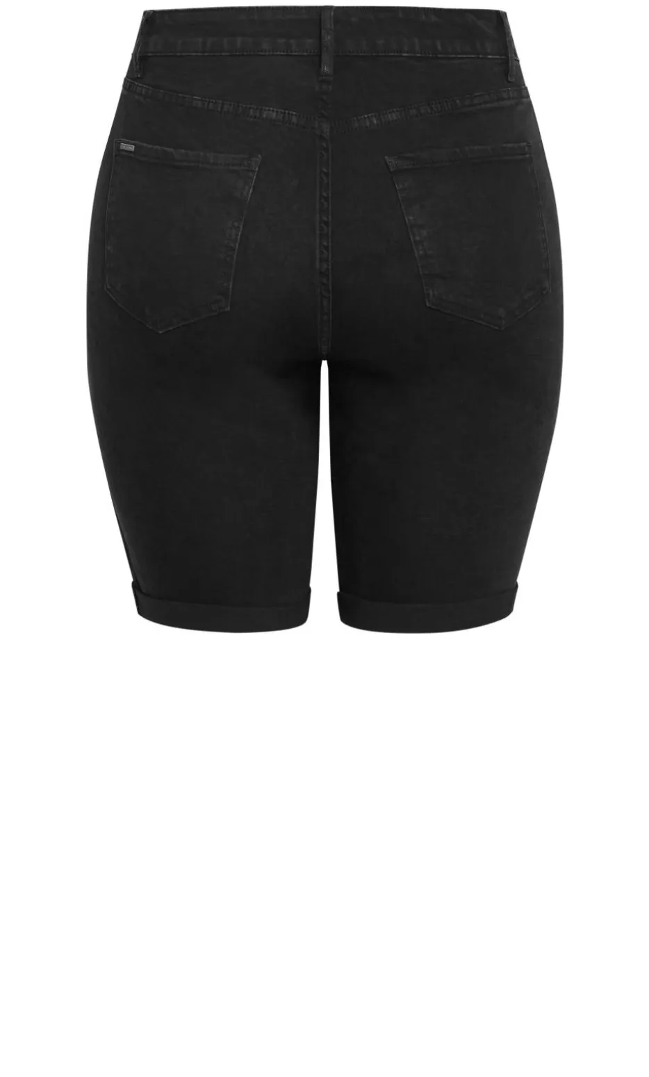 Turn Up Skinny Denim Short - black wash