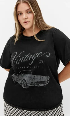 Vinyl Days Tee - black acid wash