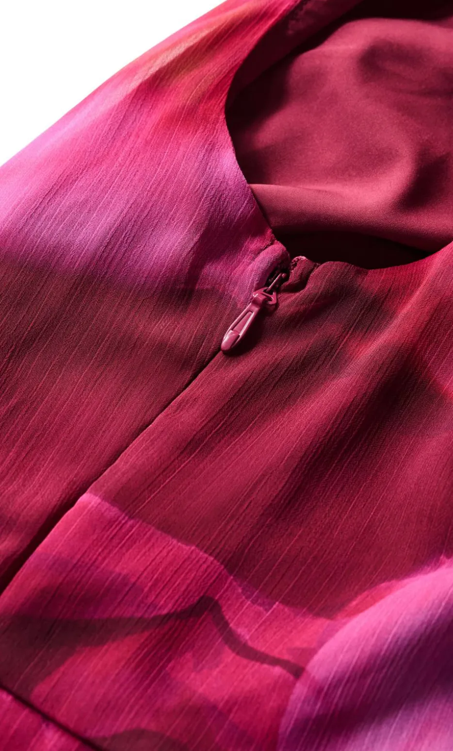 Vivid Print Maxi Dress - raspberry