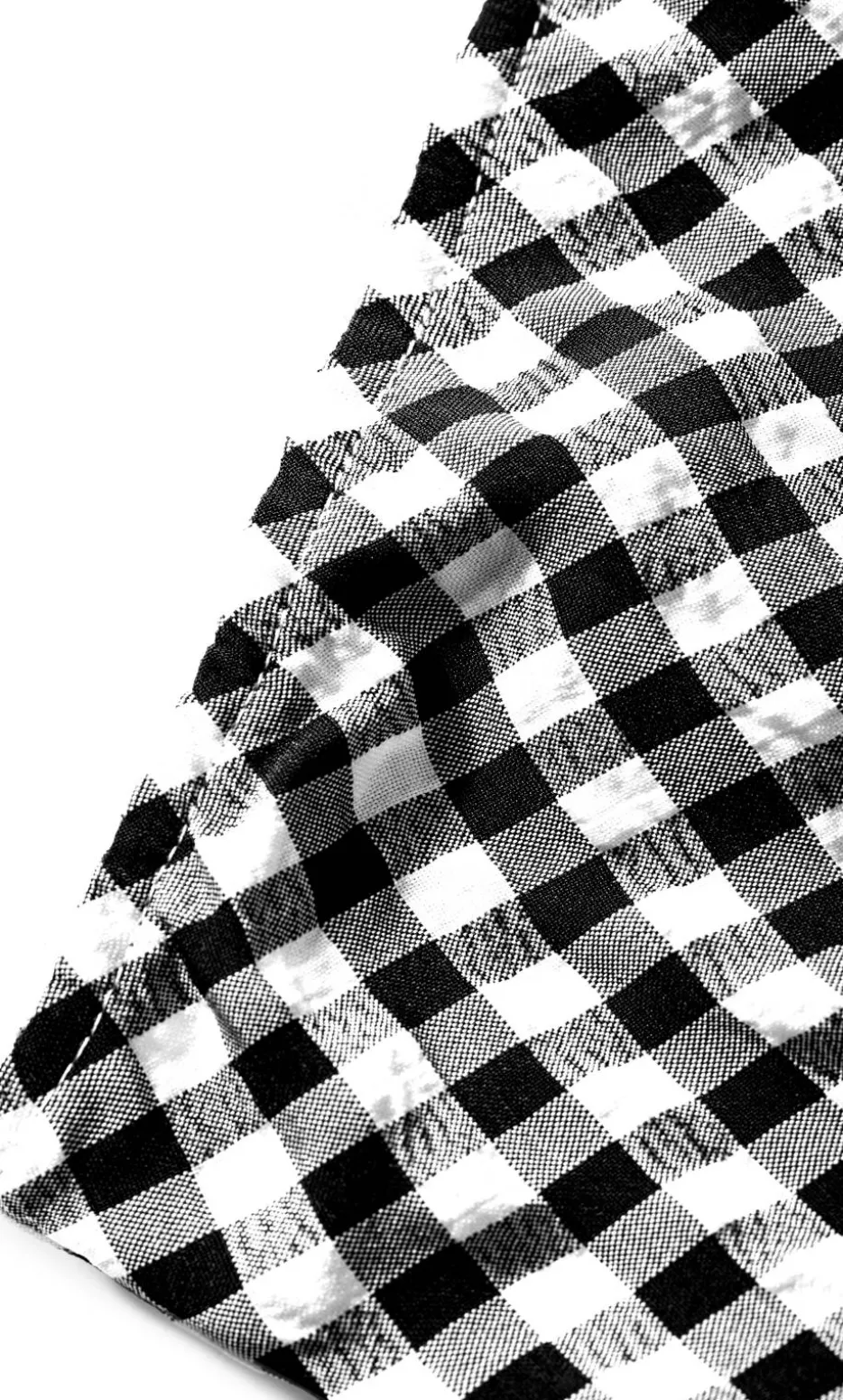 Western Gingham Midi Skirt - black