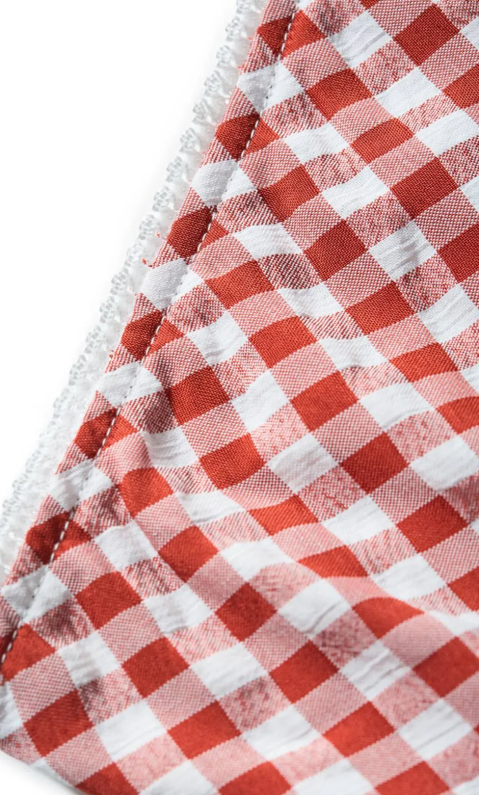 Western Gingham Midi Skirt - rust